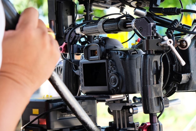 Photo close-up of man using camera