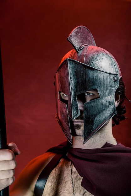 close-up of man wearing mask