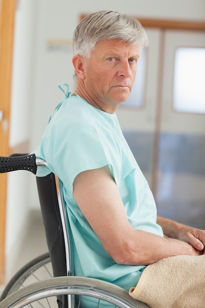 Close up of a man in a wheelchair