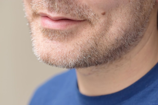 close-up of man with beard