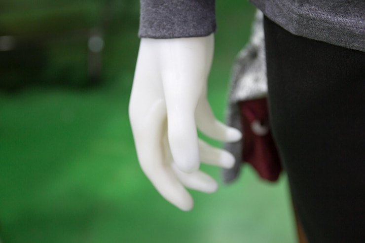 Photo close-up of mannequin hand