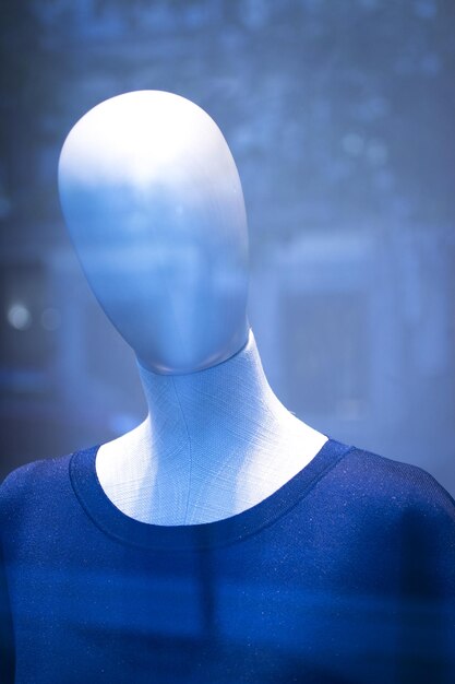 Photo close-up of mannequin in store