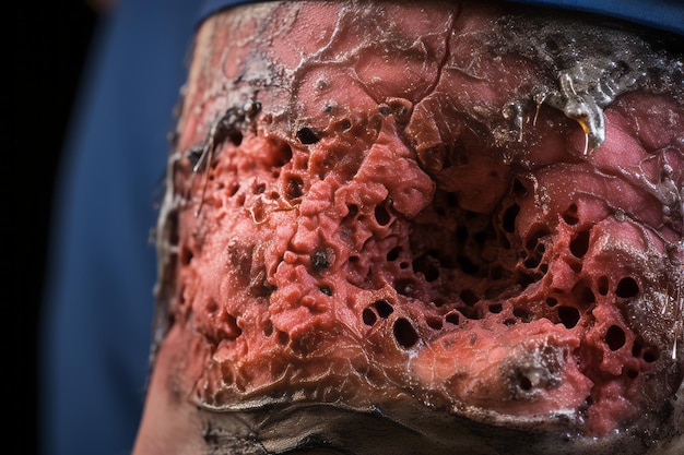 a close up of a mans arm that has a rash on it