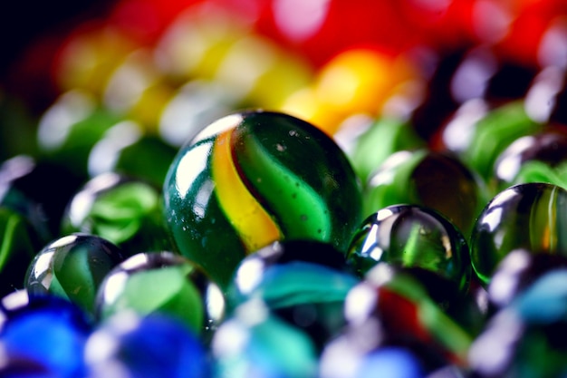 Close-up of marbles