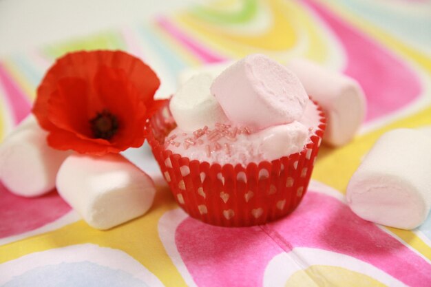 Close-up of marshmallows