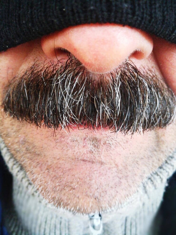 Close-up of mature man with obscured face