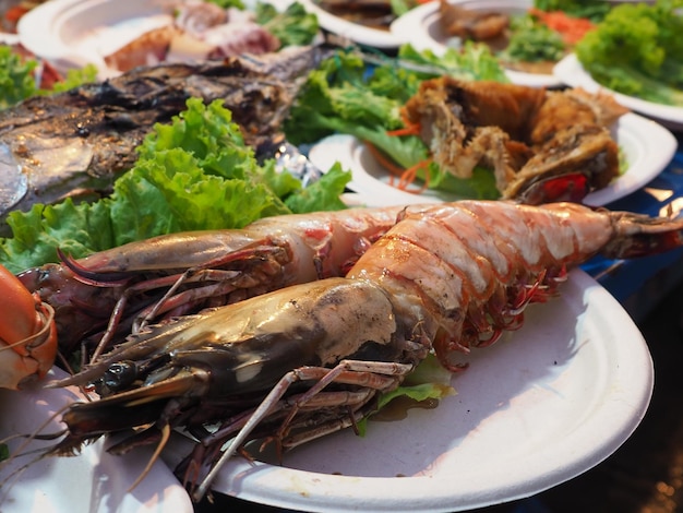 Close-up of meal served in plate