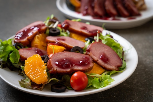 Close-up of meal served in plate