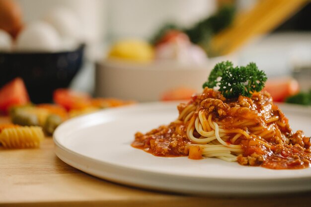 Photo close-up of meal served in plate