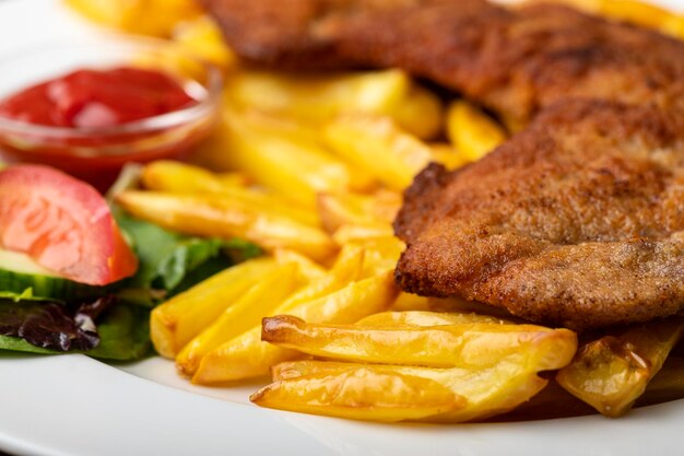 Close-up of meal served in plate