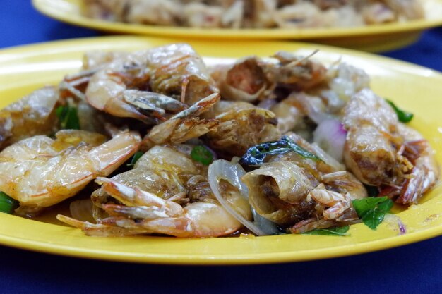 Close-up of meal served in plate