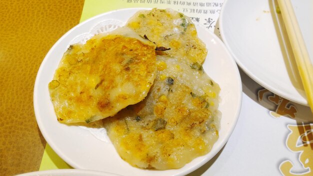 Close-up of meal served on plate