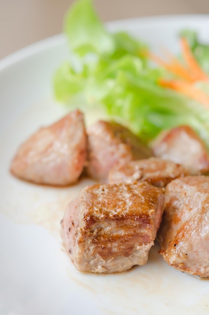 Close-up of meal served in plate