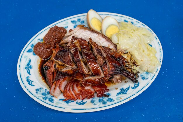 Close-up of meal served in plate