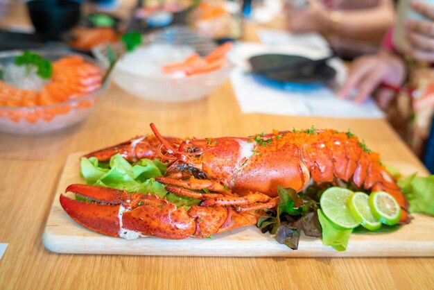 Close-up of meal served on table