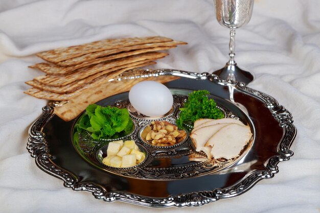 Photo close-up of meal served on textile