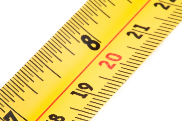 close up of measure tape