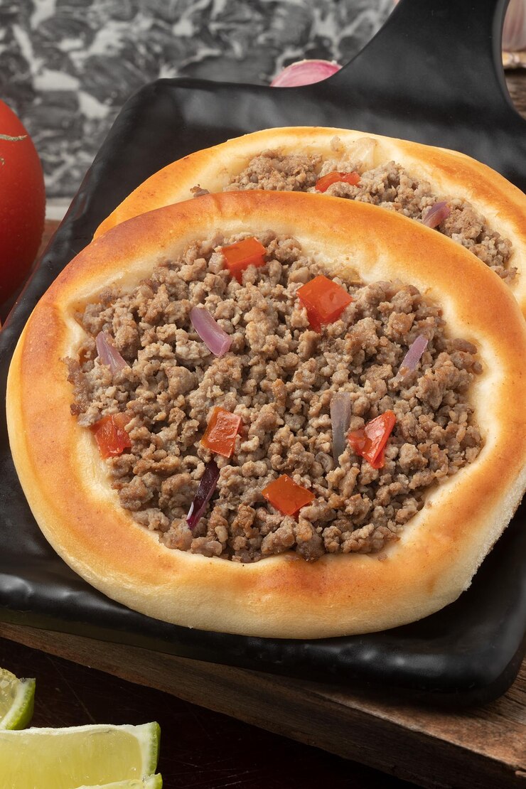 黒まな板の肉のエスフィーハのクローズアップ