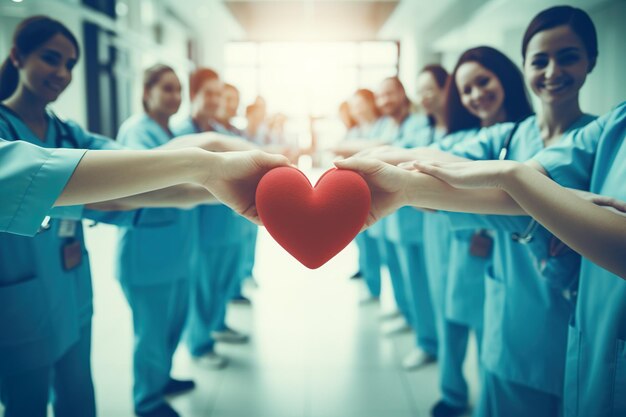 Foto da vicino la squadra medica pronta per il lavoro