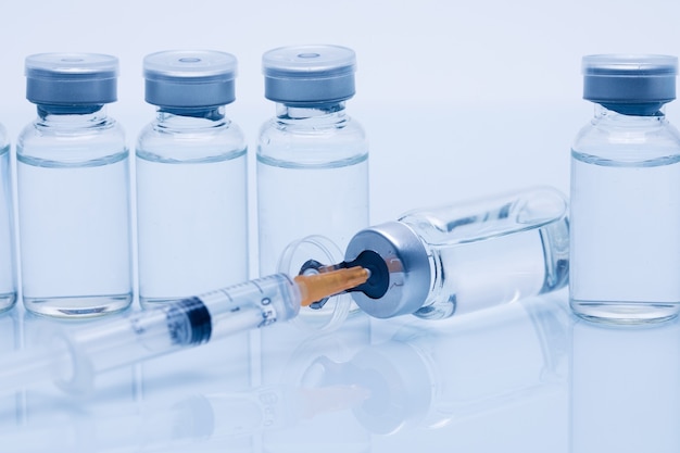 Close up medical vaccine