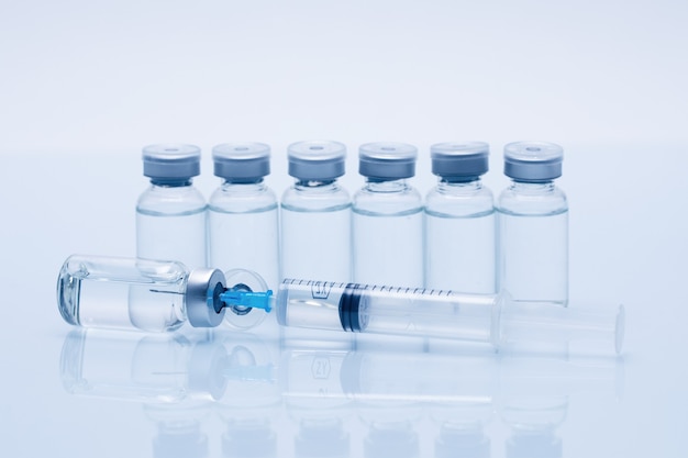 Close up medical vaccine