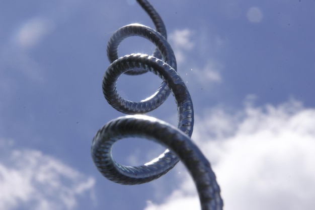 Photo close-up of metal against sky