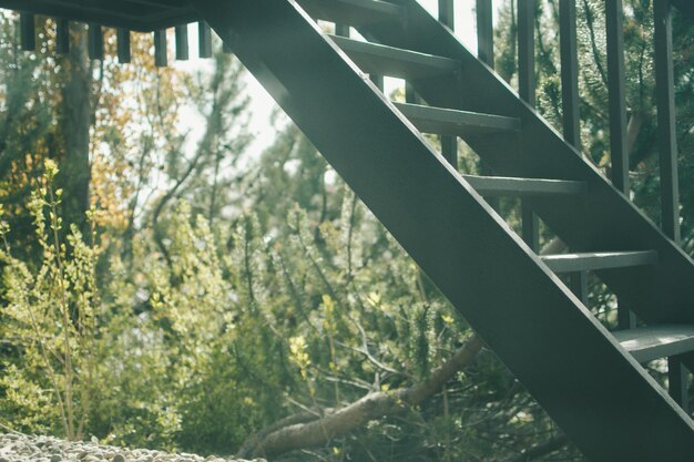 Close-up of metal bridge