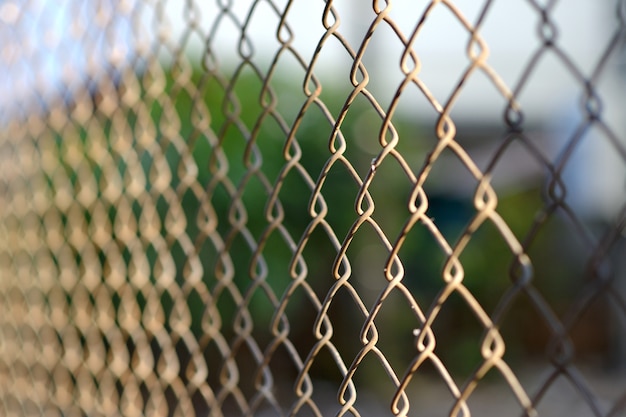 close up Metal fence