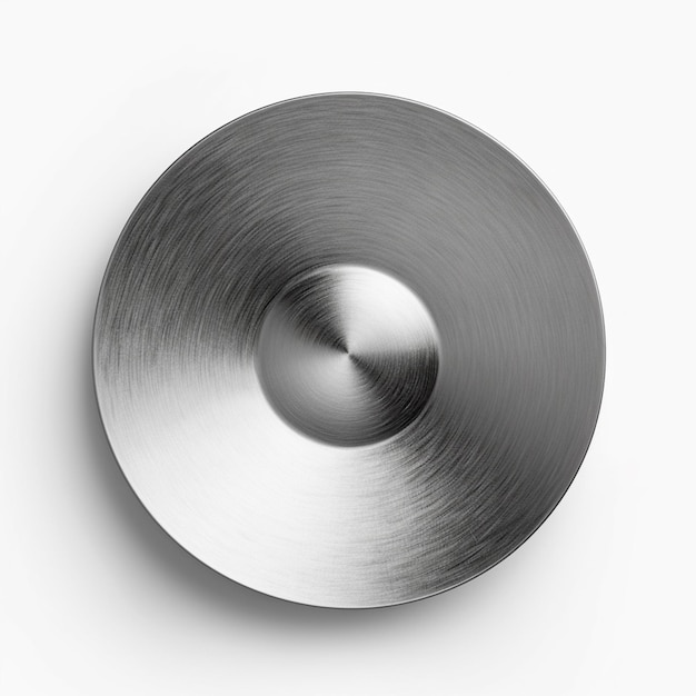 A close up of a metal object on a white surface generative ai