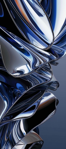 a close up of a metal object with a blue background generative ai