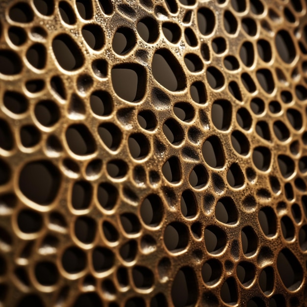 A close up of a metal plate with holes in it