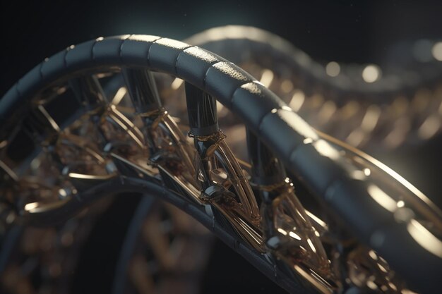 A close up of a metal structure with a black background and the word speed on it.