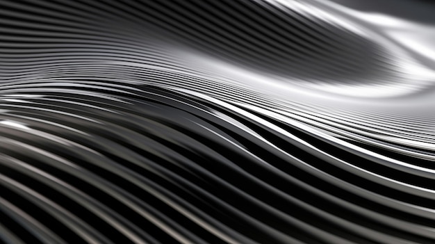 a close up of a metal surface with a wavy design generative ai