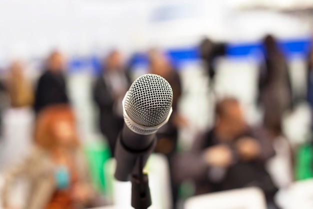 Photo close-up of microphone