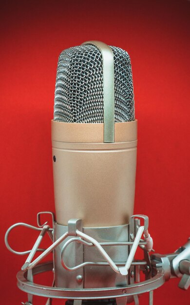 Photo close-up of microphone