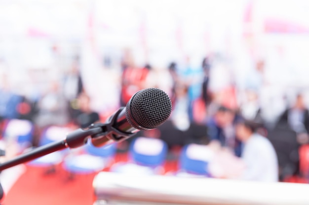 Photo close-up of microphone