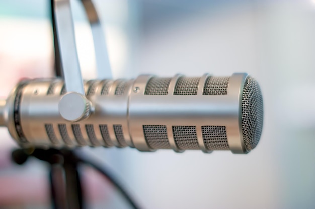 Photo close-up of microphone