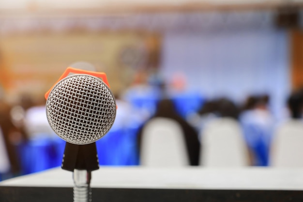 Photo close-up of microphone