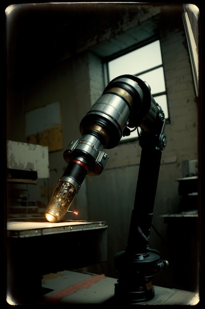 A Close Up Of A Microscope On A Table