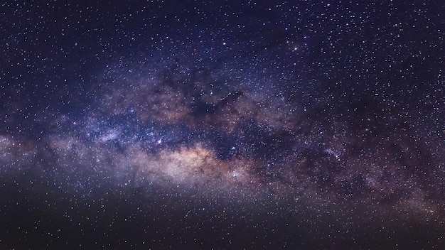 Close up milky way galaxy long exposure photograph with
grain