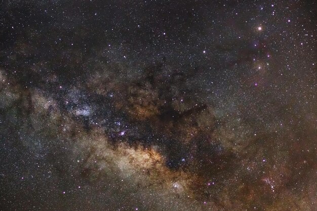 Close up milky way galaxy with stars and space dust in the\
universe