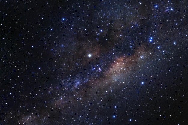 Close up milky way galaxy with stars and space dust in the universe