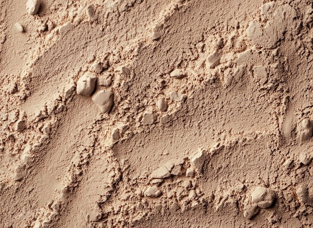 Close up mixture of clay powder Earth Texture Dirt Background