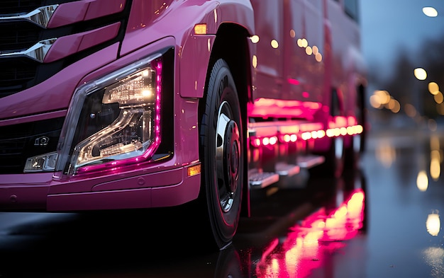 Photo close up of modern racing truck