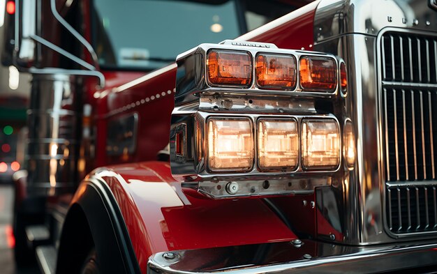 Photo close up of modern racing truck