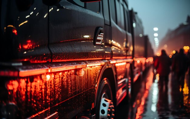 Close up of modern racing truck