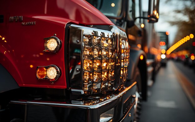 Close up of modern racing truck