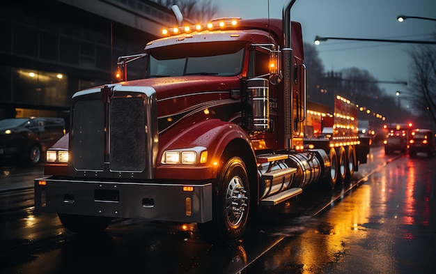 Photo close up of modern racing truck