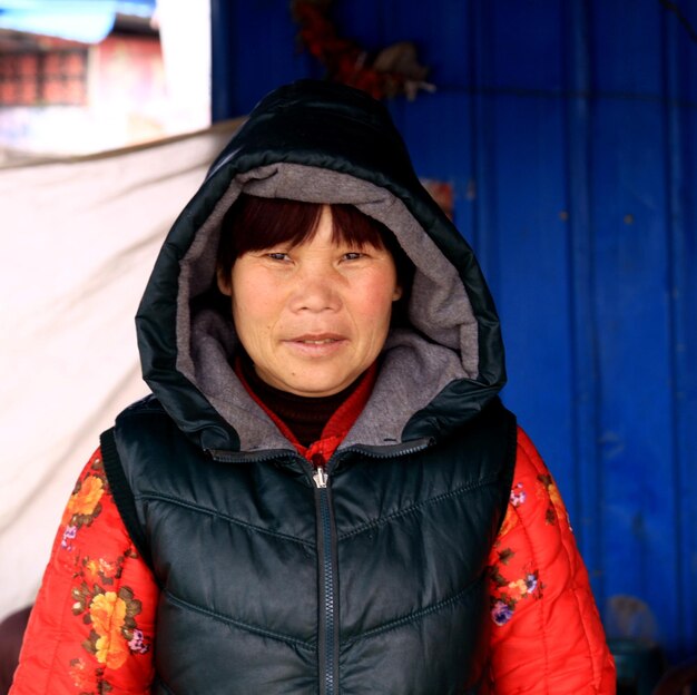 Photo close-up of mongolian woman