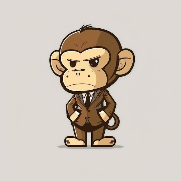 Photo a close up of a monkey in a suit and tie generative ai